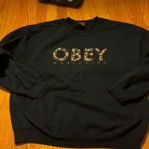 Obey floral sweat shirt